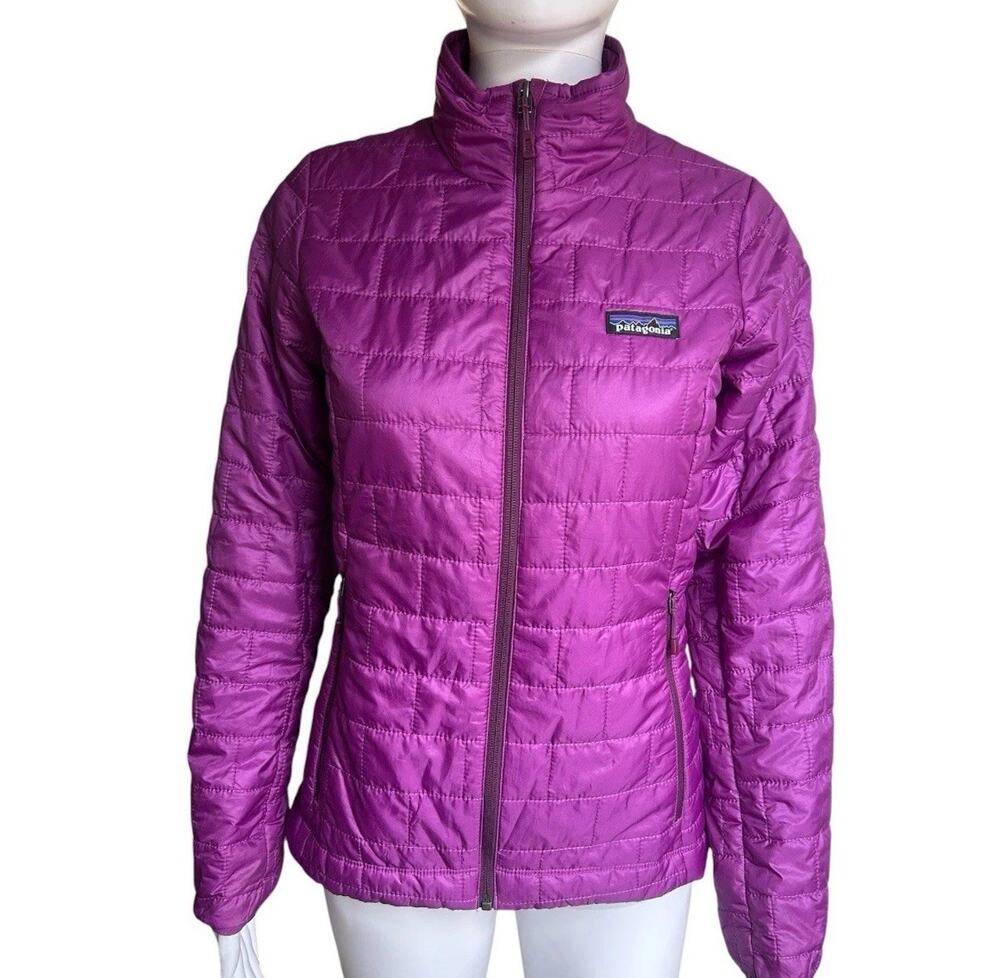 Patagonia Nano Puff Jacket Women XXS Purple PrimaLoft Full Zip Lightweight 84217